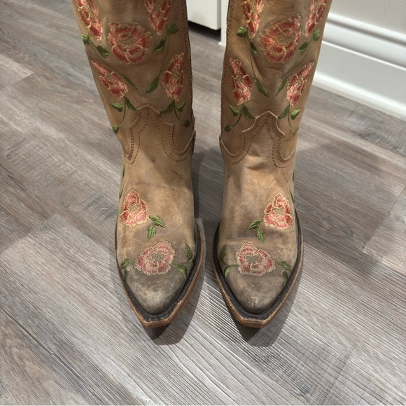 Liberty Black Garden Tan Floral Tall LB7129148 Cowboy Western Boots - Picture 6 of 16